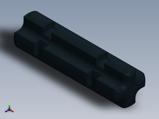 乐高机械组车桥-32062 Black Technic Axle 2 Notched.SLDPRT