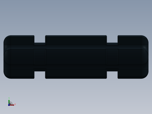 乐高机械组车桥-32062 Black Technic Axle 2 Notched.SLDPRT前视缩略图