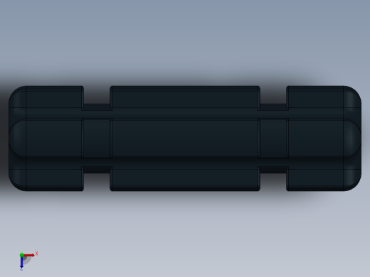 乐高机械组车桥-32062 Black Technic Axle 2 Notched.SLDPRT俯视缩略图