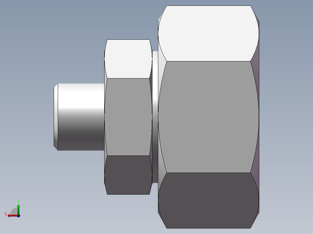 直通变径接头、2D-16-36后视图