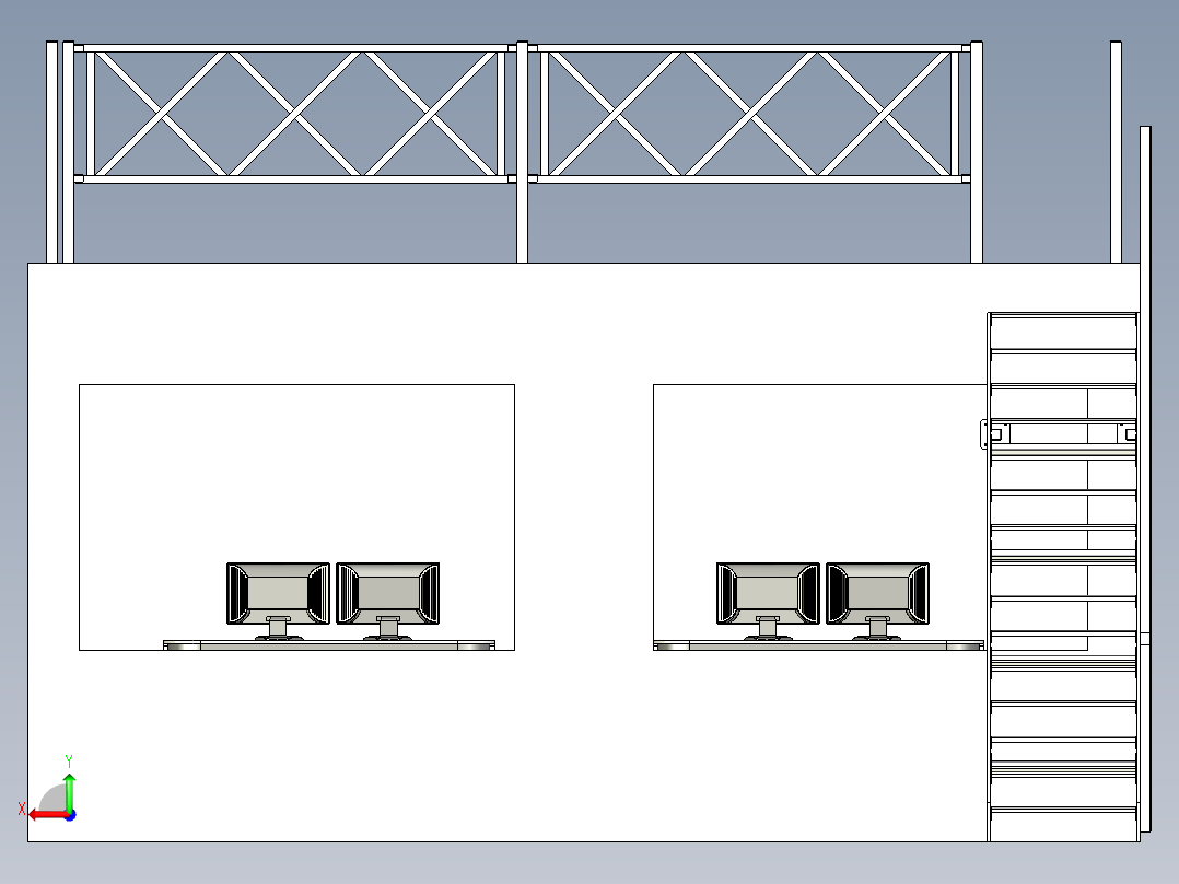 操作控制室后视图