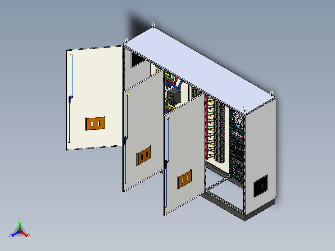三柜组装双电源CDQ1S630A竖装消防风机控制柜 55896