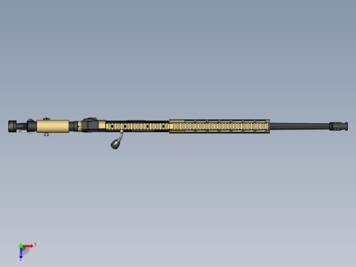 手枪左轮冲锋枪老式狙击步枪设计3D图纸ruger-precision-rifle STP俯视缩略图