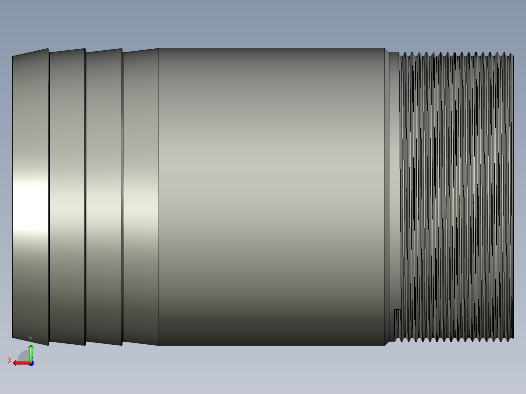 螺纹管水管接头-直通 DN80后视图
