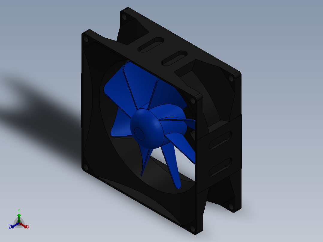 PC风扇71正等轴测图