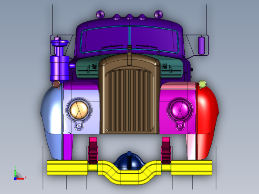 经典长头越野卡车前视缩略图
