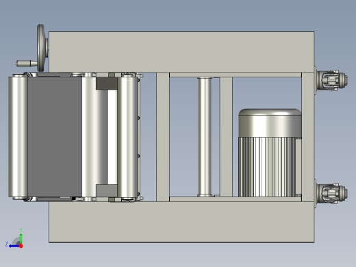 防止面团沾粘胶辊的压面机右视缩略图