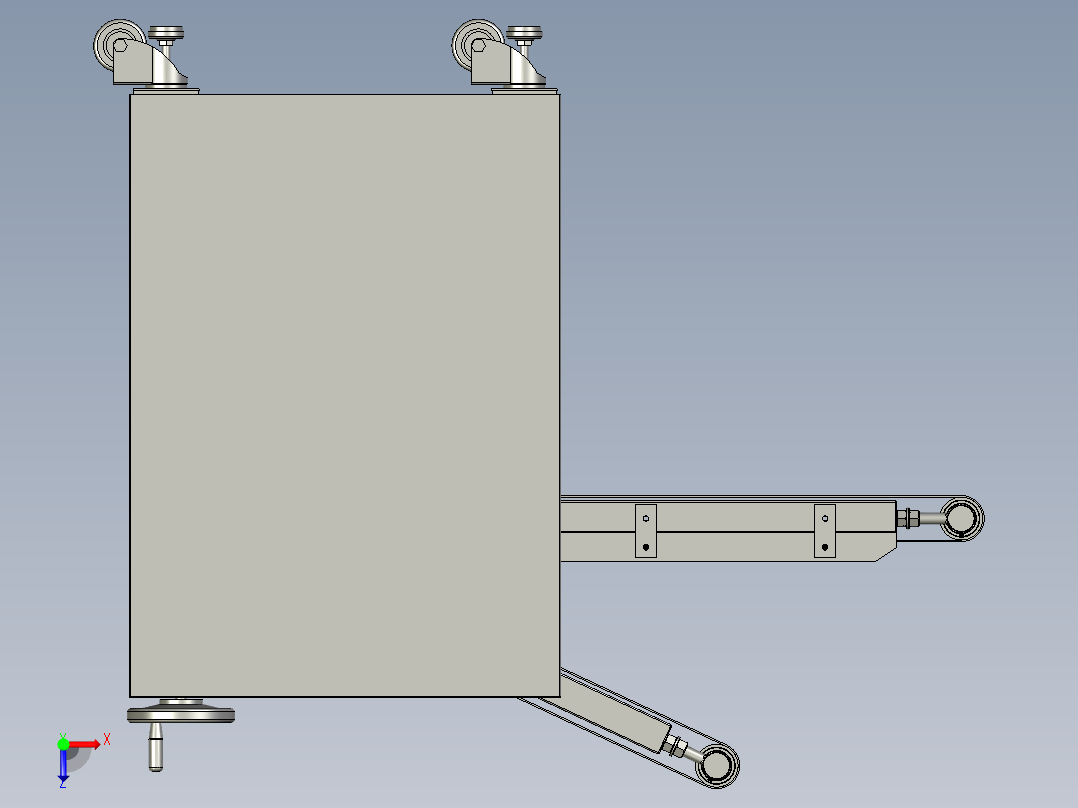 防止面团沾粘胶辊的压面机俯视图