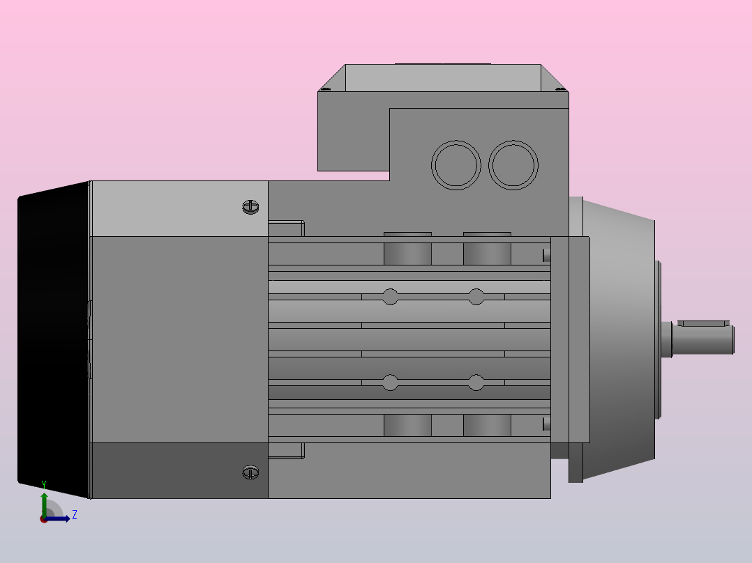 IM B14 H63-112变频电机[YVF2-632-4-B14]左视图