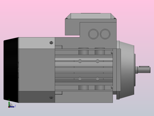 IM B14 H63-112变频电机[YVF2-632-4-B14]左视缩略图