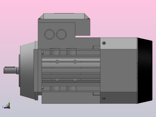 IM B14 H63-112变频电机[YVF2-632-4-B14]右视缩略图