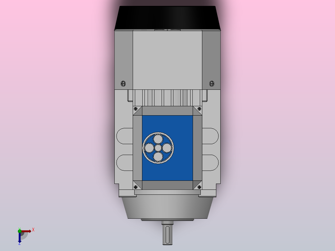 IM B14 H63-112变频电机[YVF2-632-4-B14]俯视图