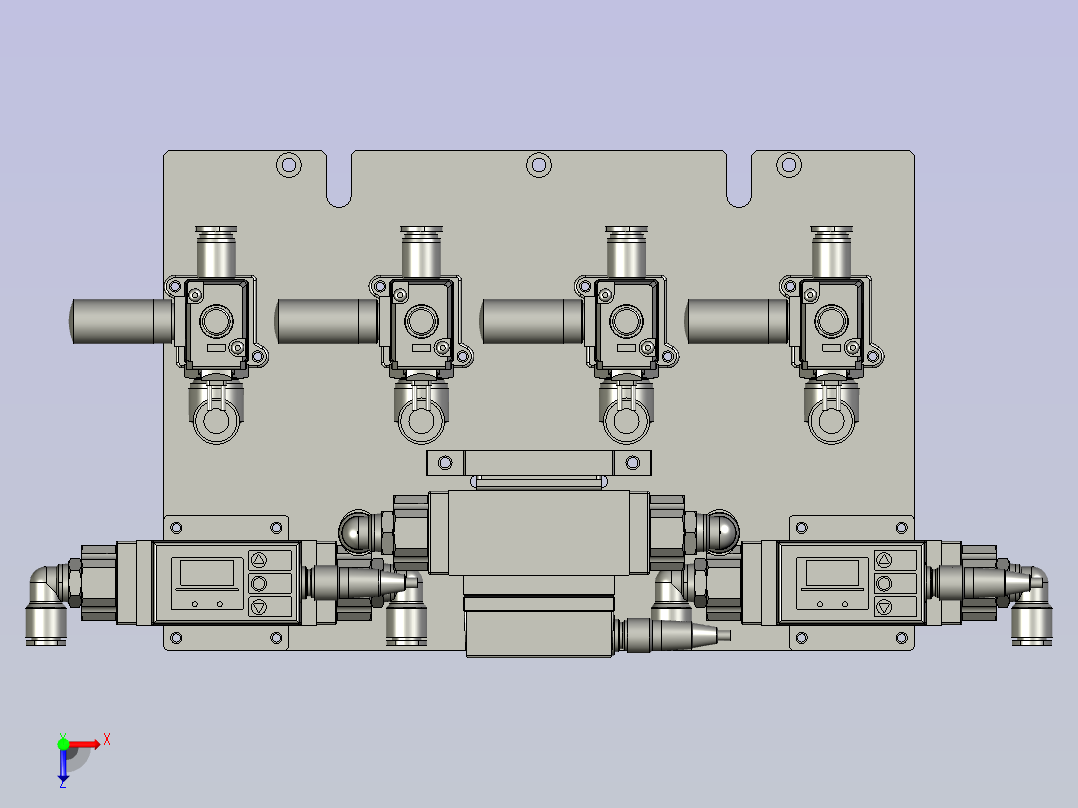 加热模块控制组件俯视图