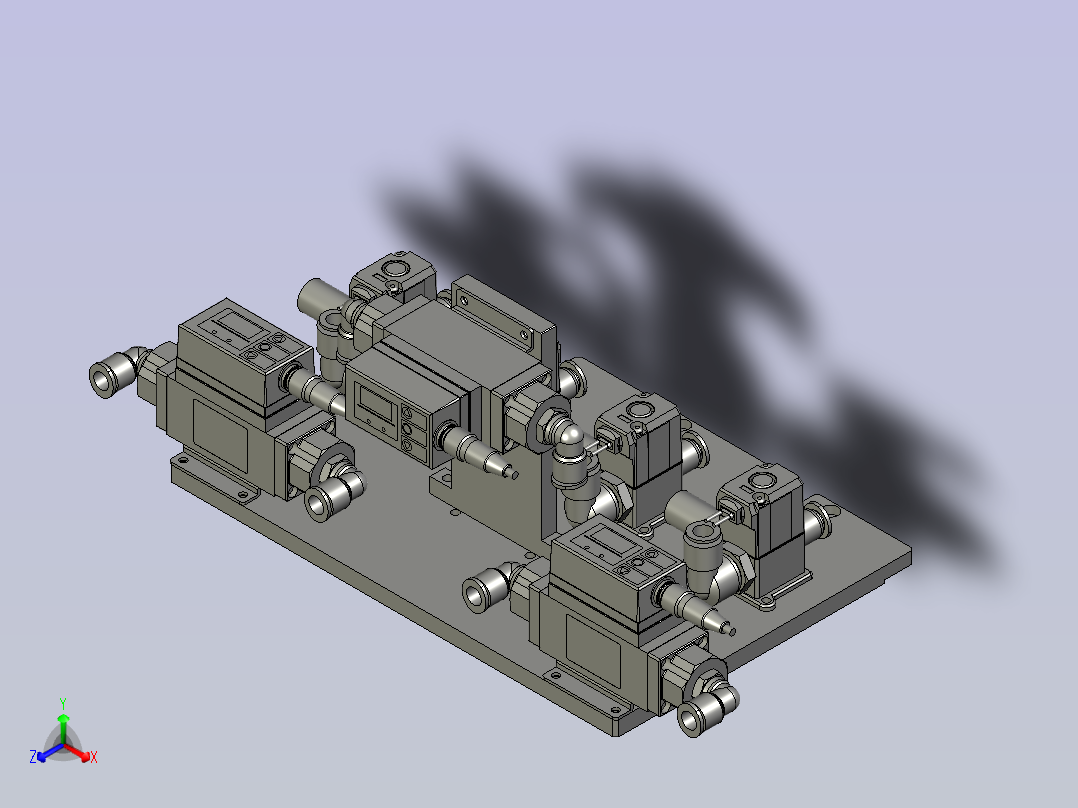 加热模块控制组件正等轴测图