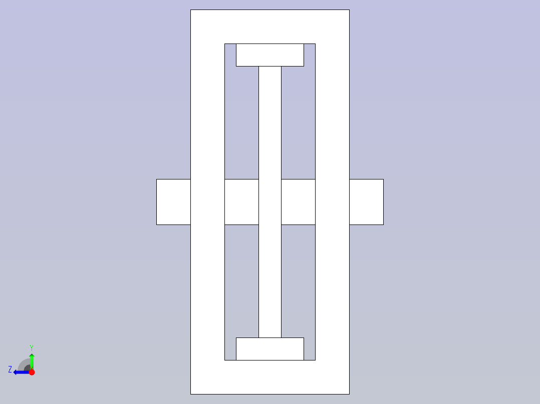 使用高级材料的Solidworks装配右视图
