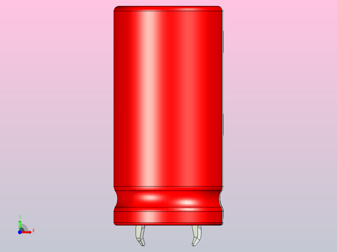 20 x 40红白底片电解电容器前视图
