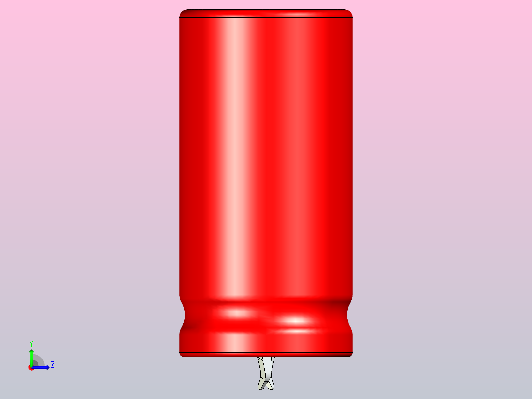 20 x 40红白底片电解电容器左视图