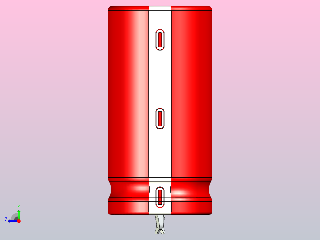 20 x 40红白底片电解电容器右视图