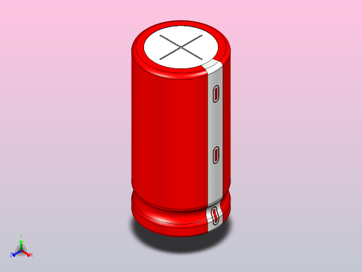 20 x 40红白底片电解电容器正等轴测缩略图