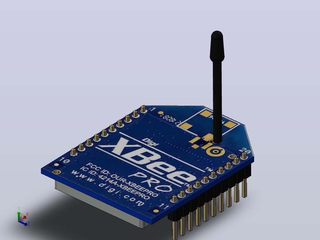 XBee Pro 60mW的型号主视图
