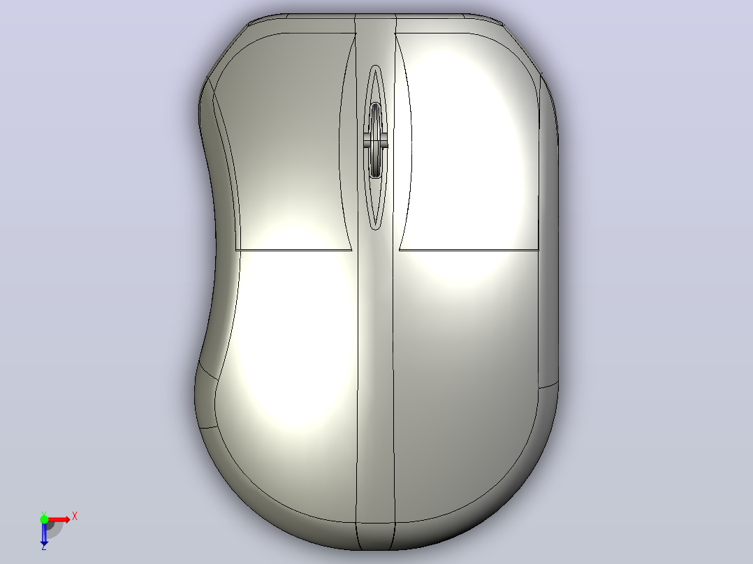鼠标SolidWorks教程俯视图