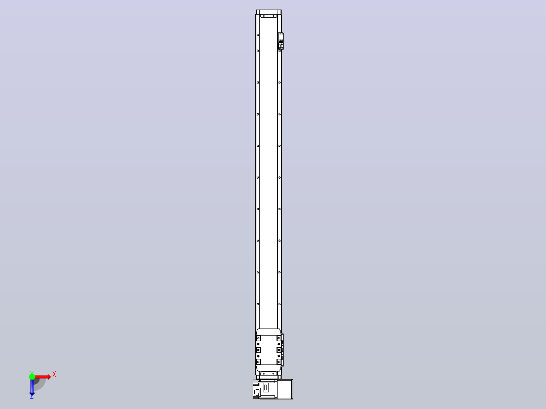 机器人皮带驱动直线轴TPA-GCB-80-P60-L950-RU-M20-N3俯视图