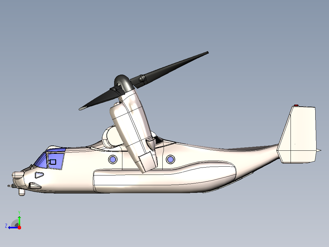 鱼鹰V-22运输机右视图