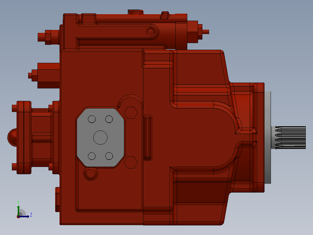 SA7V90R变量柱塞泵(PVC90R)[SA7V90R 变量柱塞泵(PVC90R)]前视图