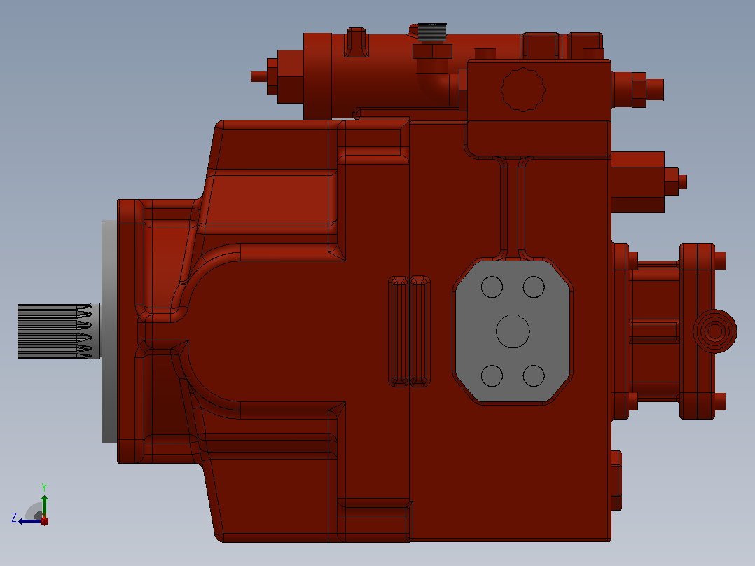 SA7V90R变量柱塞泵(PVC90R)[SA7V90R 变量柱塞泵(PVC90R)]后视图