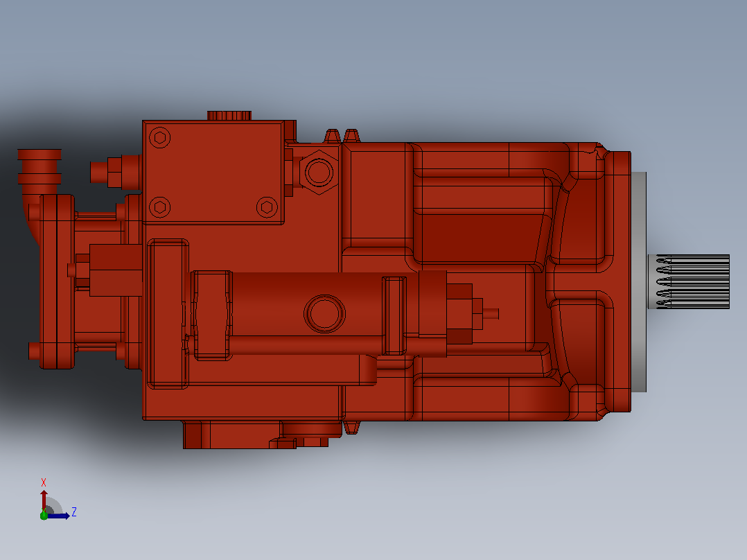 SA7V90R变量柱塞泵(PVC90R)[SA7V90R 变量柱塞泵(PVC90R)]俯视图