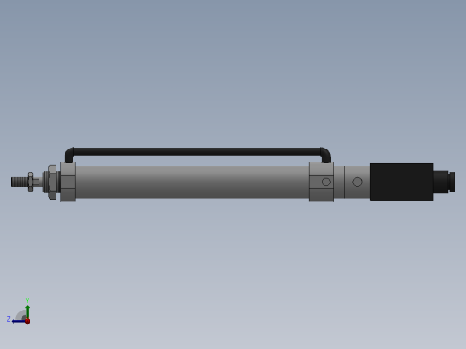 10Y-1V系列小型气缸(带阀型)[10Y-1VSD25N200A8-SD]右视缩略图