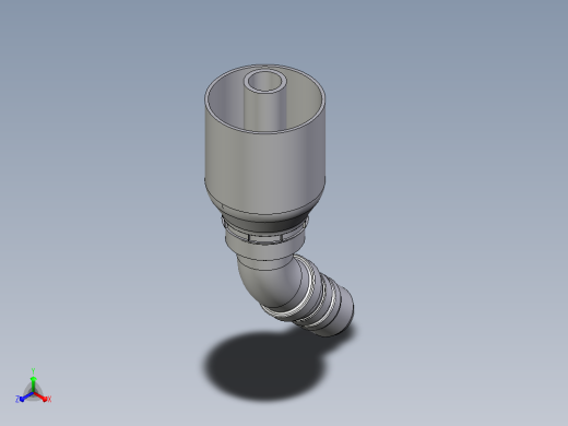 标准液压接头1EU43-15-8正等轴测缩略图