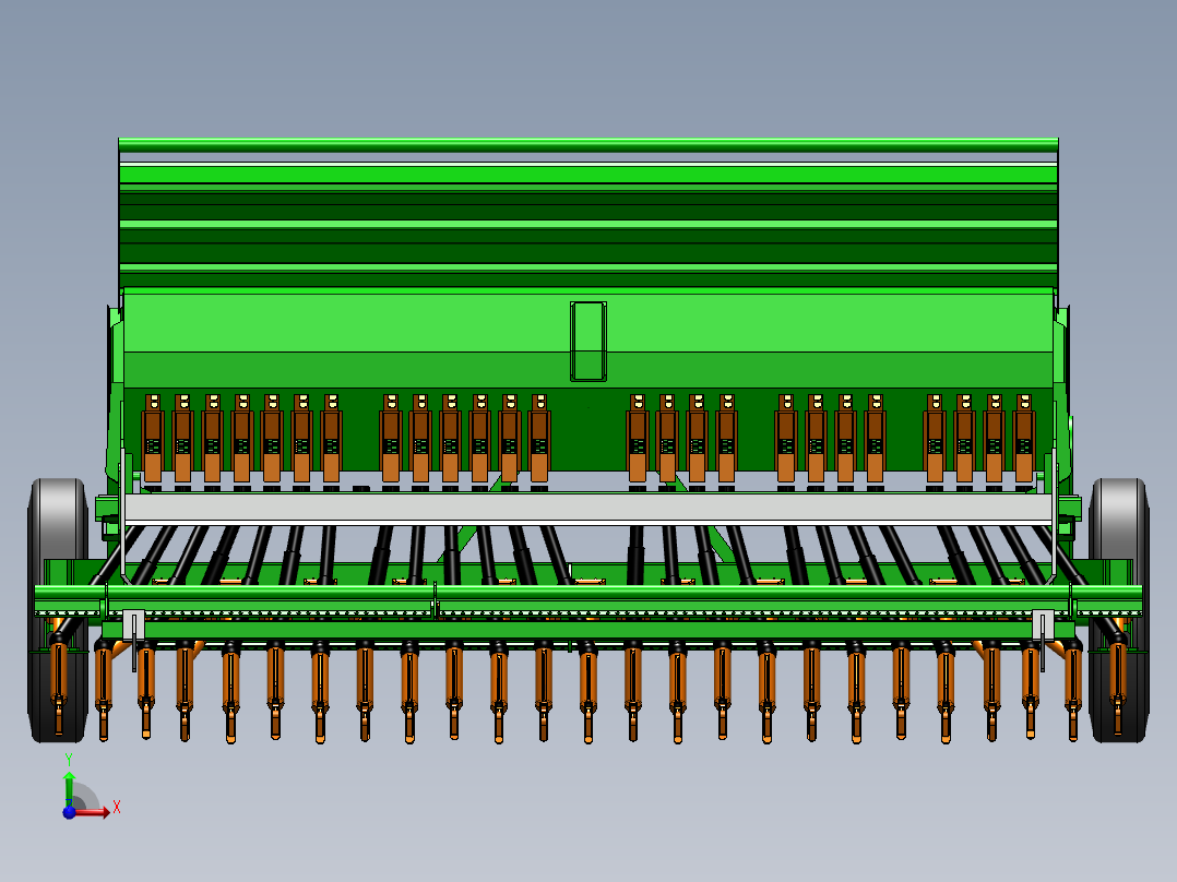 油菜排种器(sw+cad+说明书)前视图