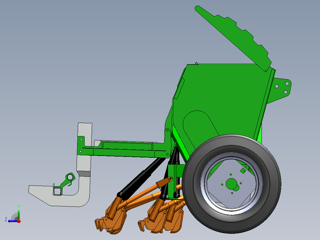 油菜排种器(sw+cad+说明书)右视图