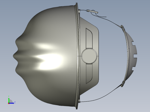 安全帽工作帽图纸模型工业设计SW三维3d素材左视缩略图