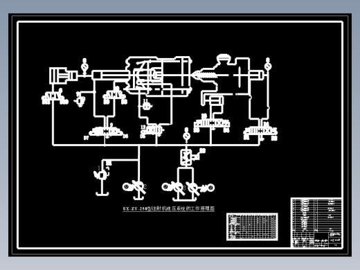SX-ZY-250型注射机液压系统全套cad图纸+1万字说明书+实习报告