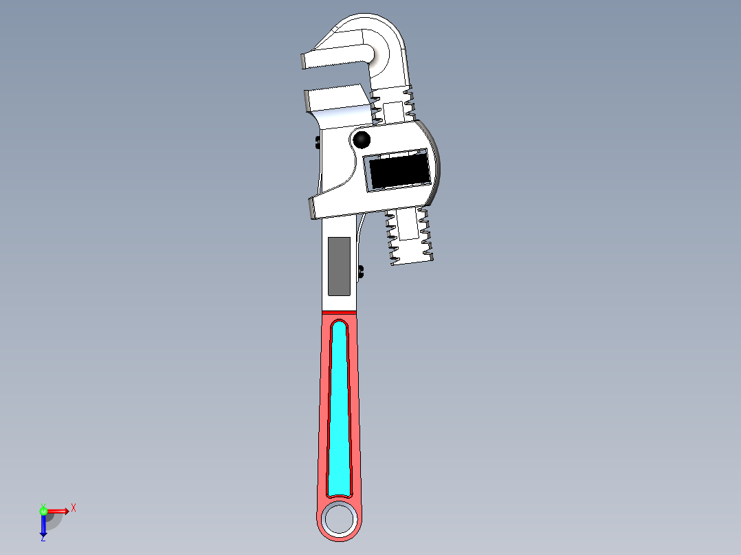 llave普通扳手模型3D图纸 Solidworks设计 附x_t俯视图