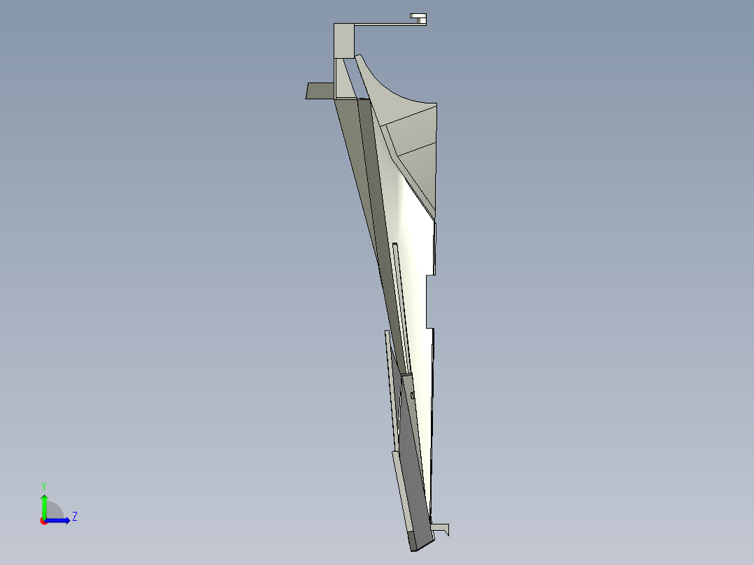 四驱车车身左视图