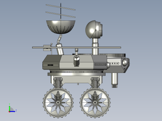 mini-rover四轮火星车3D图纸 STEP格式左视缩略图