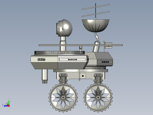 mini-rover四轮火星车3D图纸 STEP格式右视缩略图