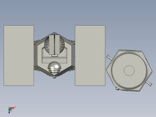mini-rover四轮火星车3D图纸 STEP格式俯视缩略图