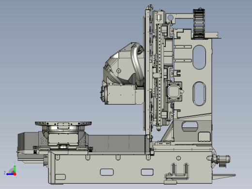 五轴加工中心3D机械 T628 机械设计参考资料设计素材素材右视缩略图