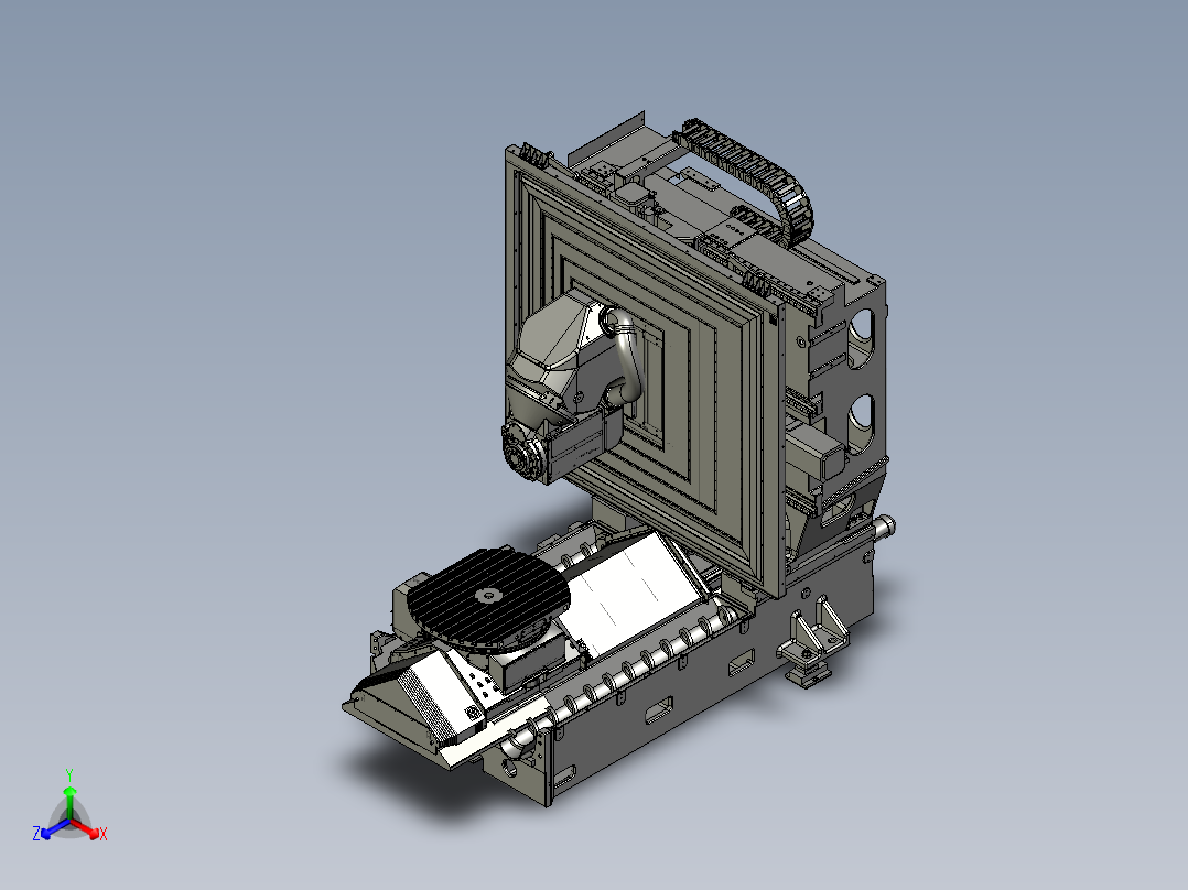 五轴加工中心3D机械 T628 机械设计参考资料设计素材素材正等轴测图