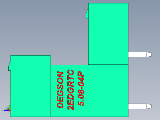DEGSON 2EDG 系列 5.08mm 可插拔接线端子组-2EDGRTC-5.08-04P-14-00AH右视缩略图