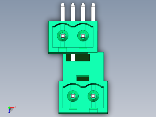 DEGSON 2EDG 系列 5.08mm 可插拔接线端子组-2EDGRTC-5.08-04P-14-00AH俯视缩略图