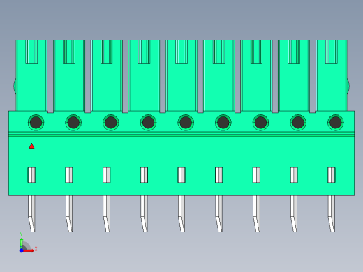 DEGSON 15EDG 系列 3.5mm 插拔式接线端子 FullPack-15EDGB-3.5-09P-14-00AH前视缩略图
