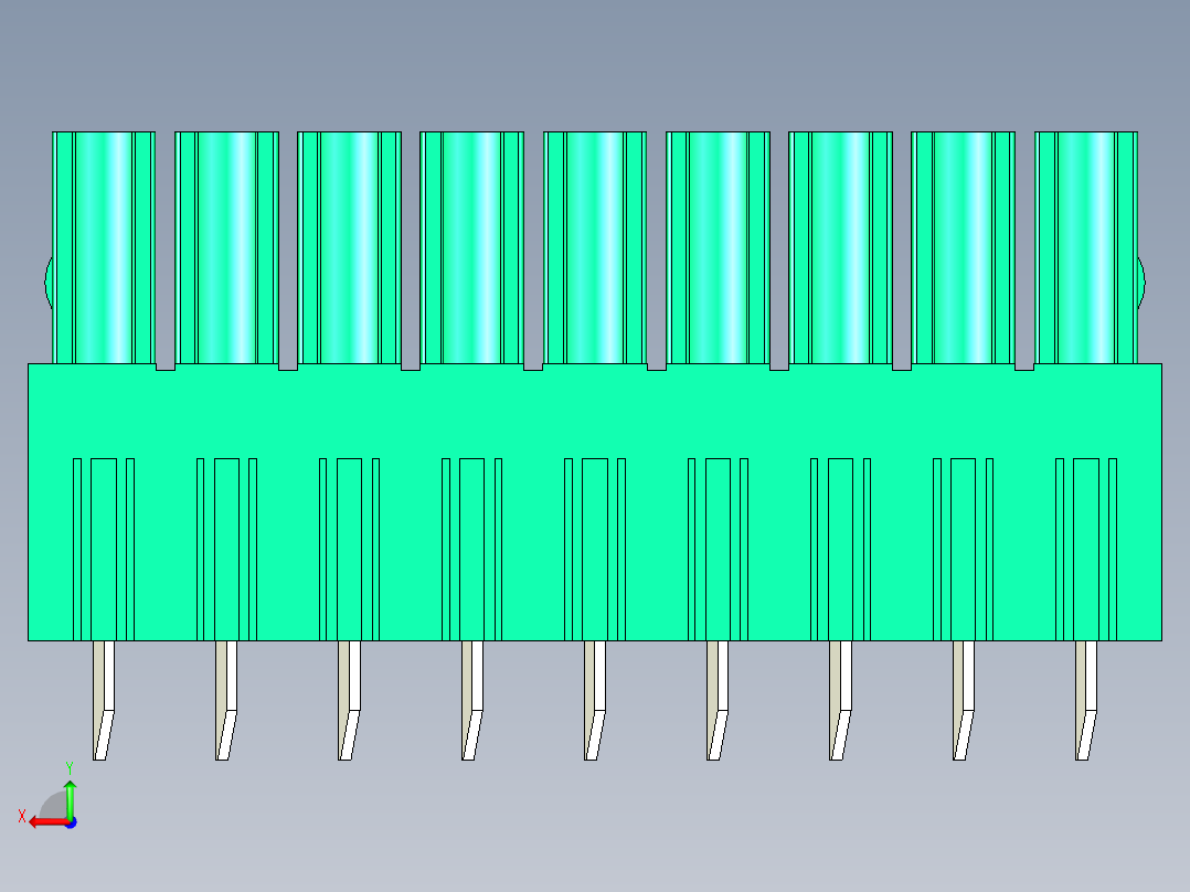 DEGSON 15EDG 系列 3.5mm 插拔式接线端子 FullPack-15EDGB-3.5-09P-14-00AH后视图
