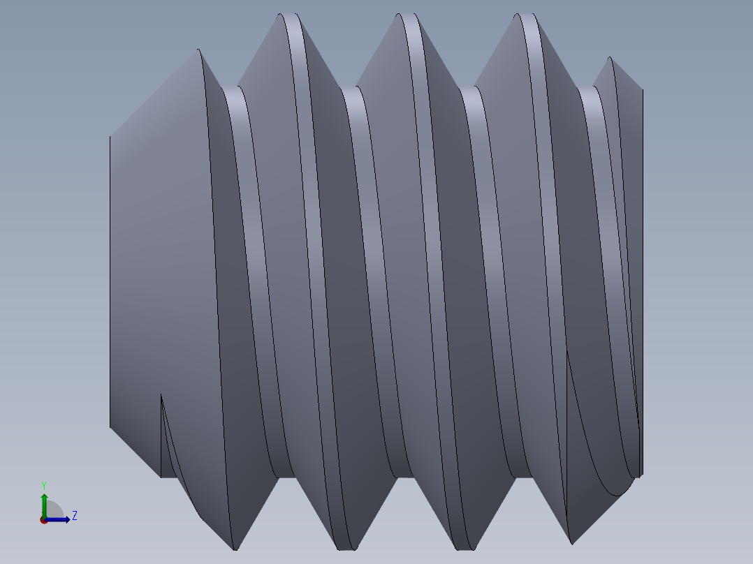 UNC 平头紧定螺钉-UNC SET SCREW 10-24 x0.187.SLDPRT左视图