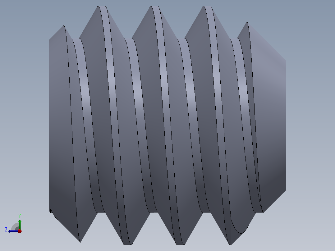 UNC 平头紧定螺钉-UNC SET SCREW 10-24 x0.187.SLDPRT右视图