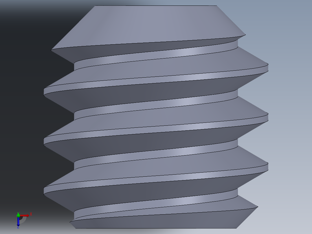 UNC 平头紧定螺钉-UNC SET SCREW 10-24 x0.187.SLDPRT俯视图